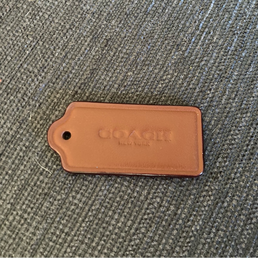 NEW Coach Tan Leather Tag